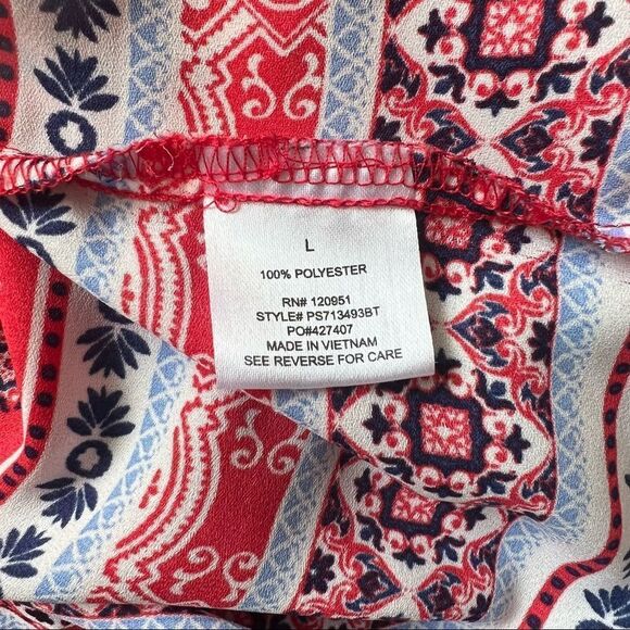 PINK Rose Red Patterned Tank Top Size Large - Picture 6 of 6